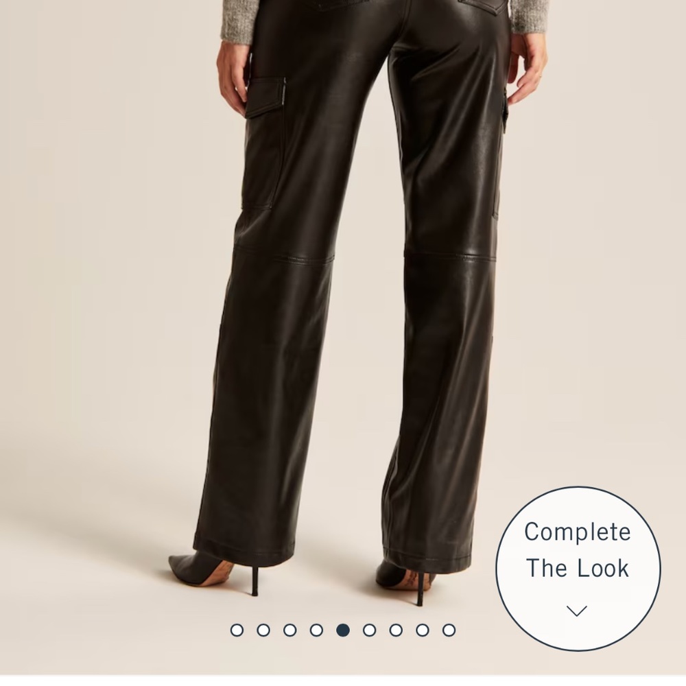 Abercrombie vegan leather cargo pants - brand new - Picture 6 of 7